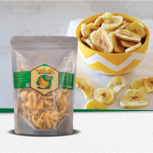 Chuối Sấy An Food phiên bản Túi Zip Không đường Hương vị tự nhiên